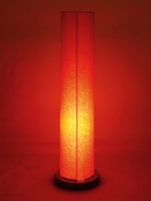 Ambika Home Majestic Aura Orange Shade Premium Floor Lamp with Wooden Base | Luxury Designer Lighting | E27 Holder Included Bulb - Image 7